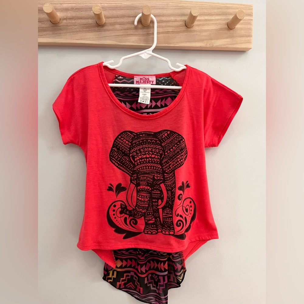 Miss Majesty Elephant Tee Girls Size 7 / 8